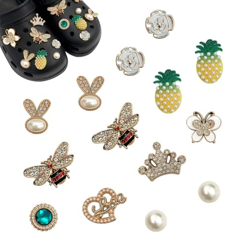 KASESSS 14 Piezas Estilo Hawaiano Adornos para Zapatos, Pins para Crocs, Shoe Charms, Jibbitz Decoración para Zapatos, Accesorios Para Zapatos Tridimensional, DIY Alfileres Pins para Niños Adultos