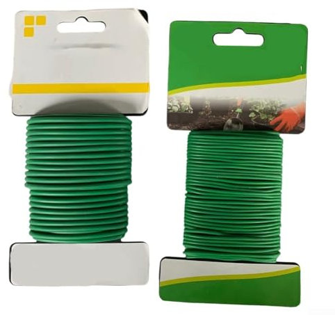 3.5mm Green Garden Wire, 20M Soft Plant Ties Wires Soft Rubber Sheath Flexible Support For Roses Vines Tomatoes Cable Organizer