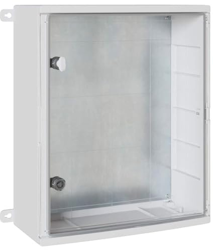 vidaXL Steuerungsschrank Grau 50 x 22 x 60 cm ABS Kunststoff, Moderner Werkstattschrank, robuste rechteckige Werkzeugaufbewahrung, stylischer Organisator drinnen und draußen