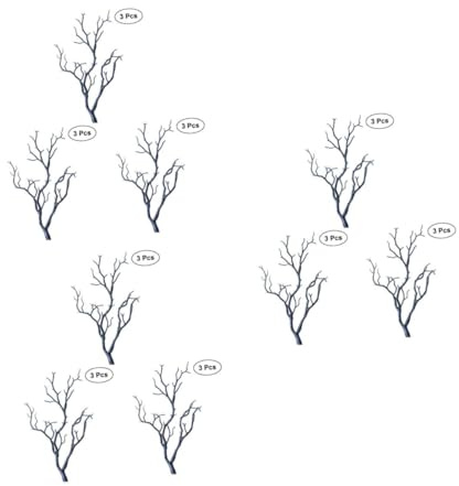 MAGICLULU 9 pièces Branches Artificielles Plastique Décorations Naturelles Style Tortueux Branches Fausses pour Mariage Fête et Intérieur sans Entretien