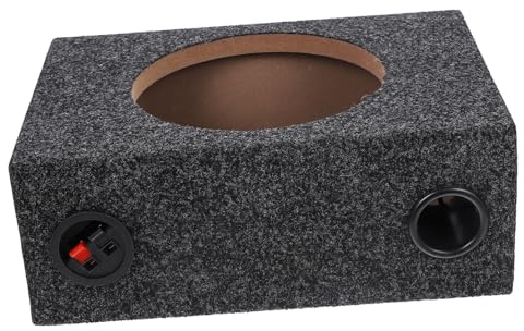 TOGEVAL Subwoofer Box Auto Sigillato e Rivestito in Moquette Scatola Altoparlante per Audio Auto DIY Design Compatto e Facile da Installare Materiali Resistenti in Legno Abs e Zinco