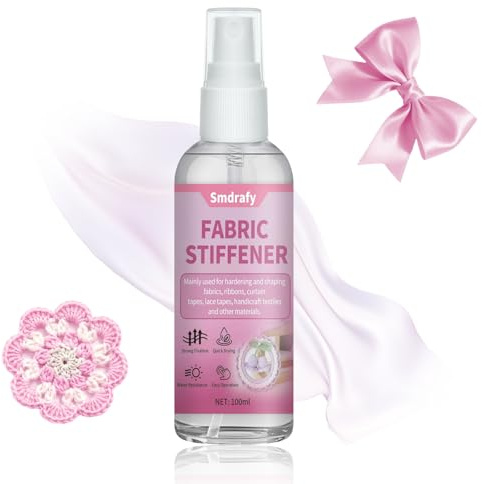 100ml Amido per Tessuti, Indurente per Stoffa, Indurente per Tessuti, Trasparente e Impermeabile dopo l'asciugatura, Adatto per Abbigliamento, Pizzi, Opere D'arte Tessili Fatte a Mano