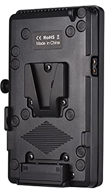 Akozon Plaque D'adaptateur de Batterie à Montage en V, ENG V Lock, Centrale électrique, Interface D Tap pour Caméra