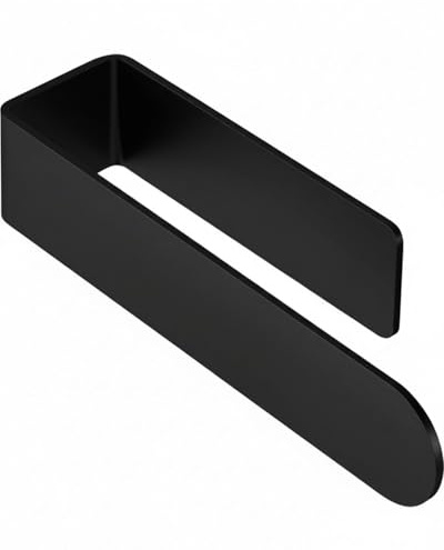 HOLESS - Toalleros de Baño sin Taladro - Adhesivo Extrafuerte 3M - Sin Agujeros - Fácil de Instalar - Soporta 5 kg - para Azulejos y Superficies Lisas - Negro - 23 cm