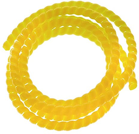 Organizzatore for cavi a spirale multicolore 20-30 mm 2 metri -Tubo corrugato per protezione cavi(Yellow,30mm)