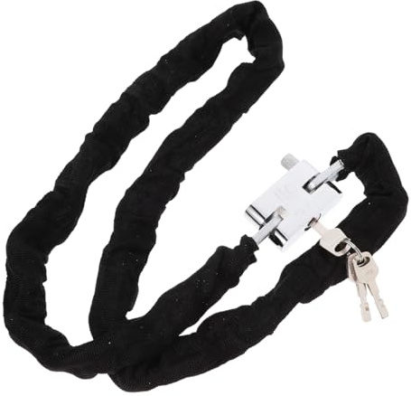 Healvian Heavy Duty Bike Lock with Key, 120cm Motorcycle Chain Lock Anti-Theft Security Padlock for Mountain Bike, Electric Bicycles, Scooter, Gate, Fence, Outdoor Cycling