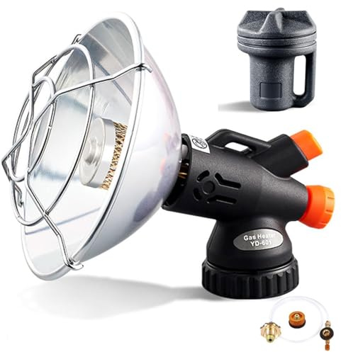 Portable Gas Heater - Mini Camping Heater with Fire Power Regulating Valve, Outdoor Heating Stove for Hiking, Fishing, and Picnics, Includes Storage Box