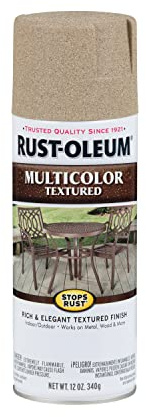 Rust-Oleum 223524 Stops Rust Multi-Color Textured Spray Paint, 12 oz, Desert Bisque