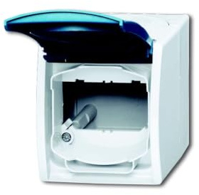 Busch-Jaeger 1758 WN-53 Gehäuse mit Beschriftungsfeld (Thermoplast) Grau ocean® (IP 44) 2CKA001724A2751