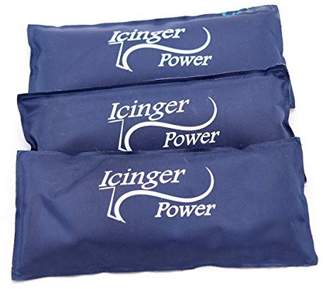 3 Compresas De Hielo Icinger Power - 120gr (4.2 Oz) - 15x7cm (5.9x2.7) - Cubierta De Nylon Anti Derrames - Gel Altamente Enfriable