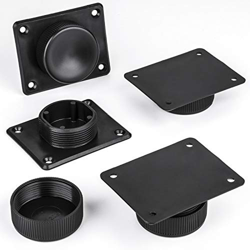 SOTECH 8er Set Möbelfuss Golf II Ø 50 mmMöbelgleiter schwarz verstellbar | Gleitfuss Sofafuss Sockelfuss