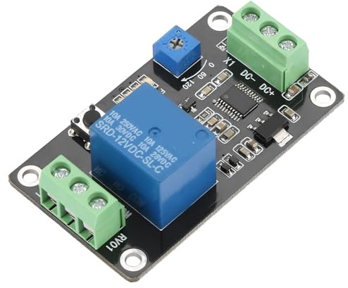 Selbstauslöser-Relais-Timer, Modul Verzögerung, Ein/Aus, Schaltsteuerung, automatische Verriegelung, DC 5 V/12 V/24 V (DC12 V)