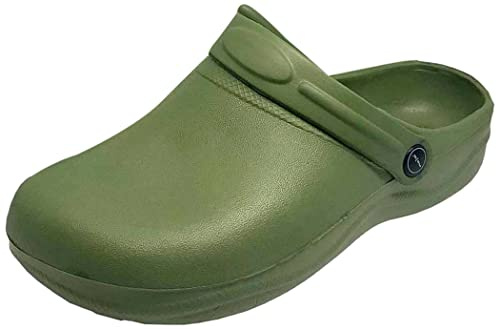 REIS - Zuecos y pantuflas unisex, 40 EU, verde, 1