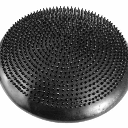 FFitness FSYBB71N Balance Pad - Cuscino Propriocettivo gonfiabile per fisioterapia e riabilitazione | Home fitness, Yoga, Pilates | Migliora equilibrio, stabilità e concentrazione (Nero)