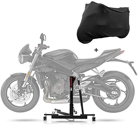 Zentralständer kompatibel mit Triumph Speed Triple 1200 RS 21-25 Power Evo + Abdeckplane sw