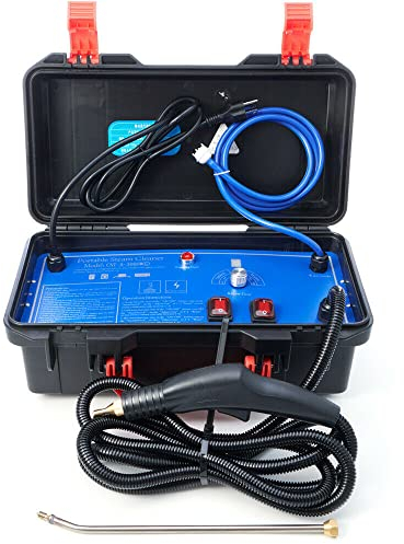 SHZICMY Pulitore a vapore ad alta temperatura 100 – 130 °C, pulitore a vapore a mano, per la pulizia della polvere, 3 – 5 bar, per pavimenti e divano, moquette, pulizia 3000 W