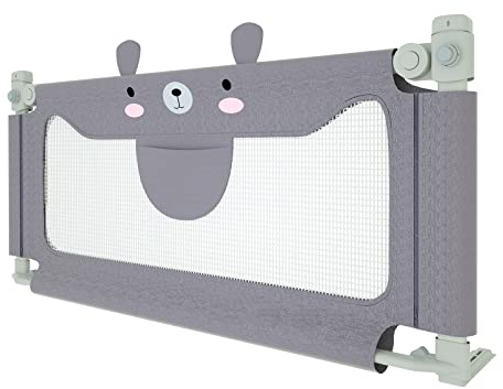 UISEBRT Barrera para Cama Infantil, 150 cm, protección contra caídas, Altura Regulable