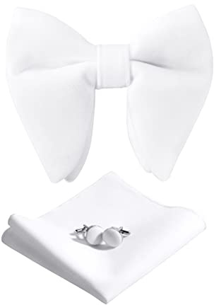 Fliege Herren Set - Verstellbare Groß Fliege aus Samt Vorgebunden Fliege | Verstellbares Band, Einheitsgröße für alle, Leicht zu tragen, Geschenkbox-Paket, für Party & Hochzeit