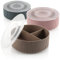 com-four® 3 organizadores con tapa - almacenamiento para artículos pequeños - cajas de almacenamiento para joyas, cosméticos, kits de costura - recipientes redondos (la selección varía) (3 piezas)