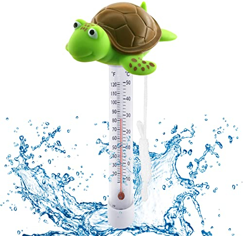Lets Joy Termometro per Piscina per Bambini, Termometro Galleggiante per Piscina, Forma di Cartone Animato Termometro Galleggiante, Con corda, Neonati Termometro per Acquari, Spa, Piscina