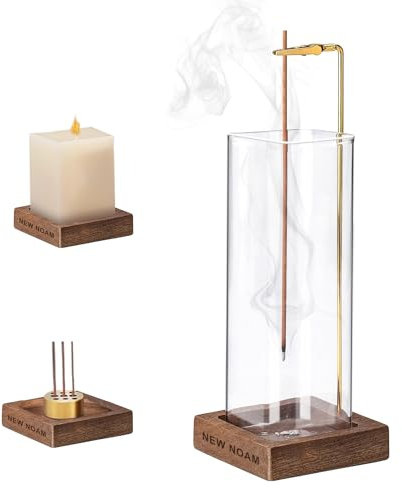 Incense Stick Holder Ash Catcher, Wooden Incense Holders for Sticks Ash Catcher, Handmade Incense Stick Holder Modern Design With Cone Coil for Home