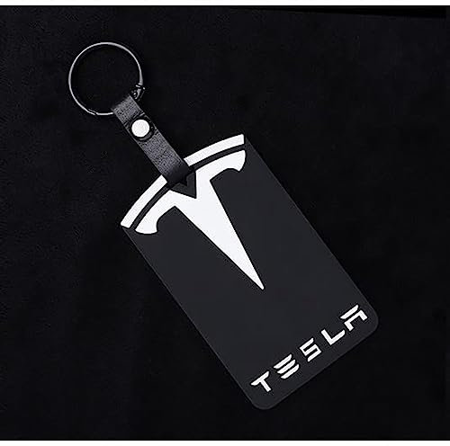 RiRaku Silikonhülle für Tesla Model 3, Kartenhülle, Schlüsselanhänger, Clip, Kartenetui, Zubehör, Schwarzweiß