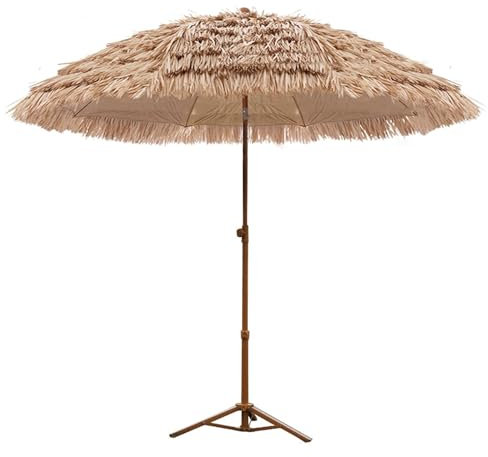 LYUCAYHQ Strandschirme, Hawaii Sonnenschirm mit Kippmechanismus Sonnenschirm mit Fransen, 10 Stabile Rippen, Stabil/Winddicht (Size : 200cm/78in)