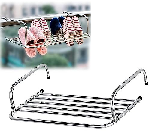 Asciugatrice appesa in acciaio inossidabile, asciugatrice da balcone asciugatrice da parete asciugatrice per radiatore, asciugamani leggeri per interni ed esterni appendiabiti per bucato, bracci
