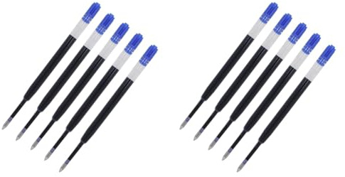 Westcott Gelstift Minen Blau 5 Stück | G2 Gelschreiberminen M 0,7 mm im 5er Nachfüllpack | kompatibel mit ISO Standard G2 | schnelltrocknende blaue Tinte | E-733496 00 (Packung mit 2)