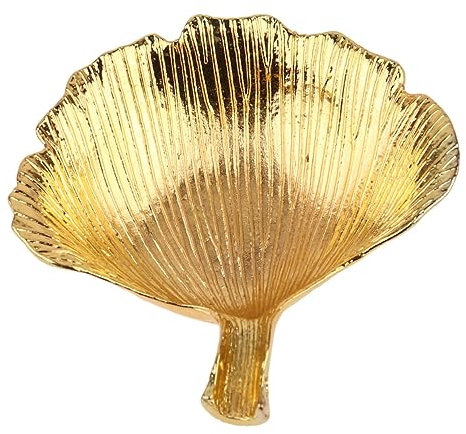 SOIMISS 1pc Mini Jewelry Tray Ginkgo Leaf Trinket Storage Dish for Earrings and Accessories Decorative Organizer for Home for Wedding Birthday and Mother Day
