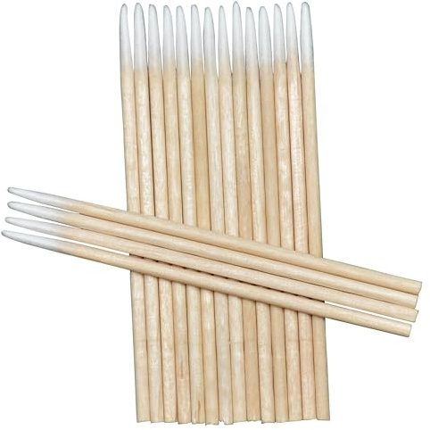 XIYING 800 Pcs Cotton Swabs, Pointed Long Cotton Wood Wool Buds Sticks for Eyebrow Tattoo Beauty Make-Up Color Nail Supplies