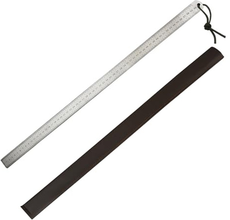 60 cm extra lange Stahl-Messlineale, 5 mm dick, widerstandsfähiges Werkzeug mit klarer Skala für genaue Holzbearbeitung und Designs, lange Lebensdauer, Stahllineal für den Bau