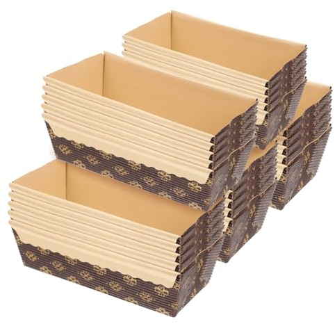 Healifty 25 pezzi Stampo Quadrato per Pane e Torte Resistente Temperature Rettangolare per Forno e Dolci Adatto Pasticcerie Domestica