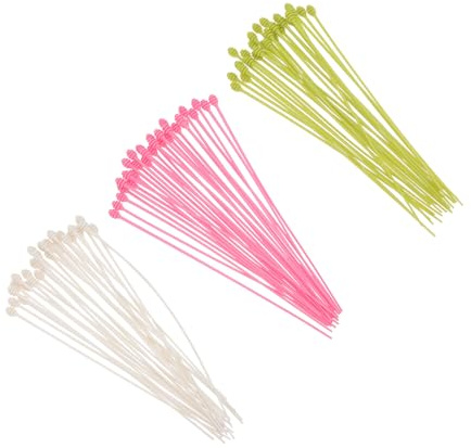 Set di 3 Fermagli per Permanente Chioma in Plastica Verde | Lunga Forma, Superficie Liscia, per Uso in Hairdressing, Stile Colorato Colore Casuale