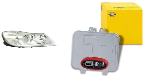 Hella 1ZL 247 052-321 Xenon-Hauptscheinwerfer - rechts - für u.a. Skoda Octavia II (1Z3) + 5DV 009 610-001 Vorschaltgerät - Xenon - 12V - für u.a. Nissan Qashqai I (J10, NJ10, JJ10E)