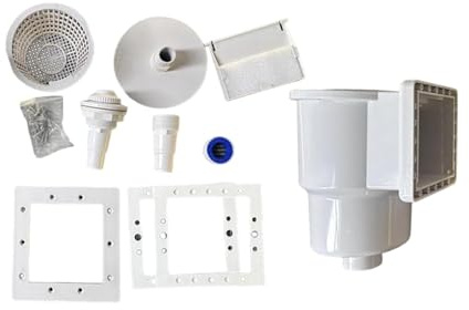 HKWFKAWA Kit Skimmer Piscina Bianco Accessorio per Piscina Esterna Piscina Fuori Terra