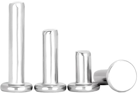 Fixations Rivets Rivets pleins en acier inoxydable GB109 M1,5-M8 3-50 mm, 155 pièces(6mm,10Pcs M6)