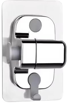Support de pomme de douche, Support mural for pommeau de douche orientable à 360°, finition nickel brossé chromé(Chrome)