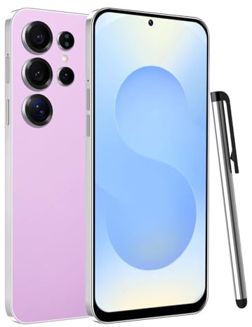 MTGud 4G Smartphone déverrouillé, Android 12.0 Téléphones Mobiles avec écran HD + 6,6 '', 4GB + 32GB ROM / 256GB SD, 4G Double SIM Double Caméra, ID Visage + WiFi+GPS+OTG (S25Ultra-Pink)