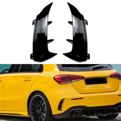 Complemento exterior trasero para Mercedes para Benz Clase A W177 A200 A220 A35 2018 2019 2020 2021 2022 Hatchback con ajuste preciso (negro)