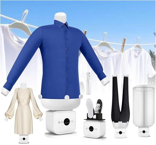 Ferro Da Stiro Gonfiabile, Asciugatore Ad Aria Calda Automatico E Macchina Da Stiro, Rimozione Rapida Delle Pieghe in 8 Minuti per Camicie, Pantaloni E Scarpe, Armadio a Vapore Verticale per Vestit(D)
