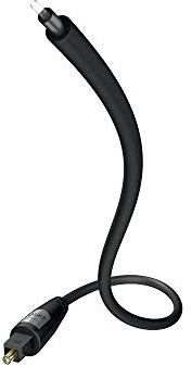 inakustik – 00312107 – Star Optokabel | Für die Übertragung digitaler Audiosignale | 0,75m in Schwarz | Passgenaue TOS-Link Stecker – Leiter aus Nylon für max. Lichtleitfähigkeit