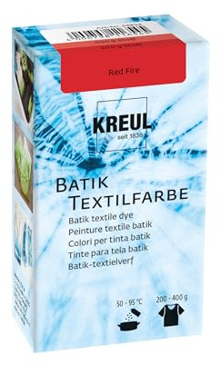 KREUL 98524 - Batik-Textilfarbe Red Fire, 70 g, Farbpulver zum Batiken und Färben von Textilien