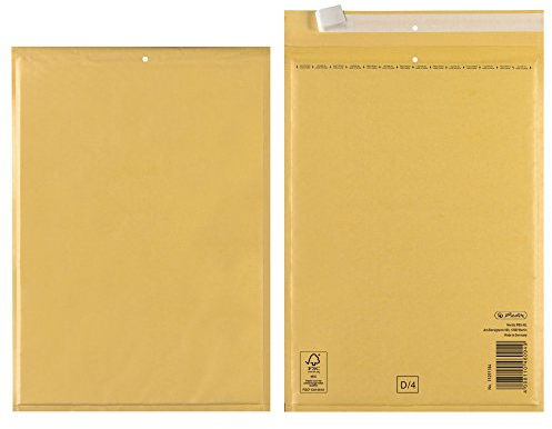 Herlitz 793406 Luftpolstertasche D/4, 180 x 260 mm (10 Stück | 180 x 260 mm [D/4], braun)