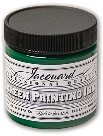 Jacquard screentryck bläck, gul grön, 113 ml