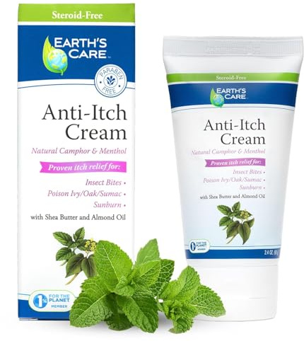 Earth's Care Anti Itch Cream Extra Strength, Itchy Skin Relief - 2.4 OZ