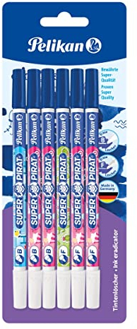 Pelikan Tintenlöscher Super-Pirat 850, 6 Stück, farblich sortiert