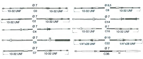 Ultraflex Schaltzug C36 Mecruiser/Gen II Control 15'