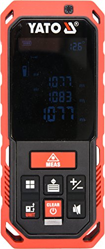 YATO Télémètre Laser Professionnel USB Plage de Mesure de 0,2 à 40 m / 2 mm Port USB pour Sortie de données 10 Modes tels Que Le calcul de Surface, Le