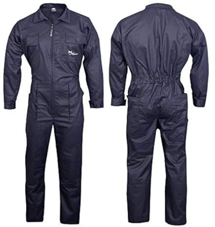 NORMAN Overol negro para hombre, traje de caldera para almacén, garajes, trabajadores de alta resistencia, Negro, M